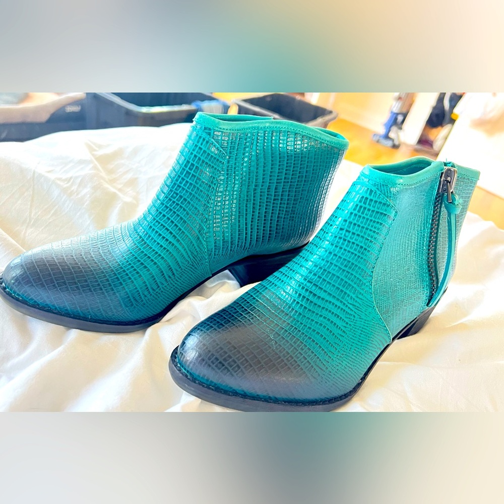 Teal Ankle Boots